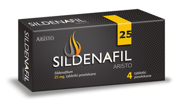 Sildenafil Aristo, 25 mg, tabletki powlekane, 4 tabletki