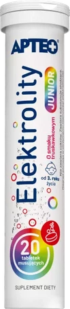Elektrolity Junior, 20 tabletek musujących