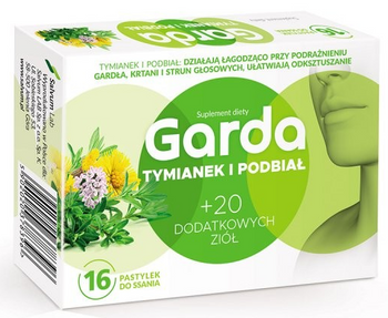 GARDA MED TYMIANEK I PODBIAŁ 16 pastylek do ssania