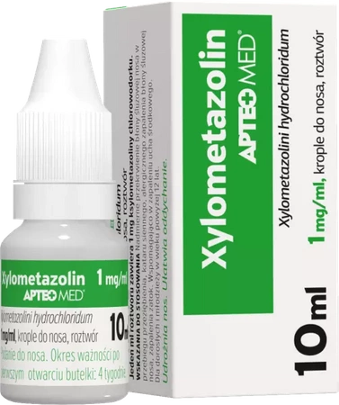 Xylometazolin APTEO MED 1 mg/ml, krople do nosa, 10 ml