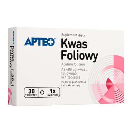Kwas foliowy 400 µg APTEO 30 tabletek