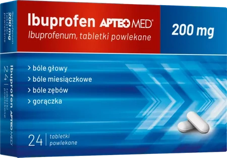 Ibuprofen APTEO MED, 200 mg, 24 tabletki powlekane