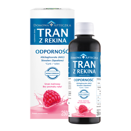 Tran z rekina smak malinowy 250 ml (NF)
