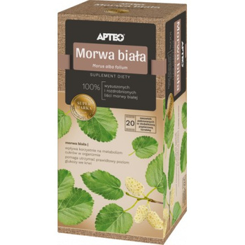 Morwa biała APTEO 20 saszetek 100% liść morwy białej