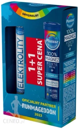 Plusssz zestaw Elektrolity + Magnez Forte B complex tabletki musujące