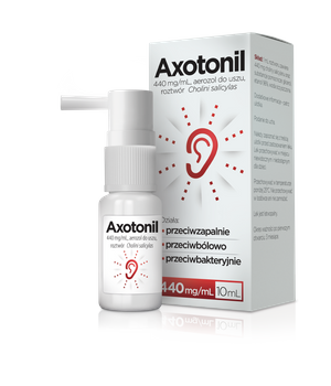 Axotonil, 440 mg/mL aerozol do uszu roztwór 10 ml