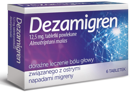 Dezamigren, 12,5 mg, tabletki powlekane 6 szt