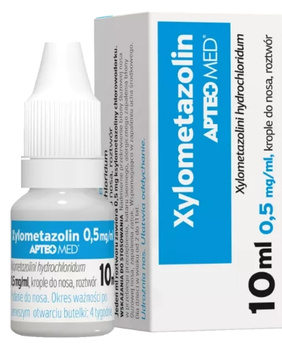 Xylometazolin APTEO MED  0,5 mg/ml, krople do nosa, 10 ml