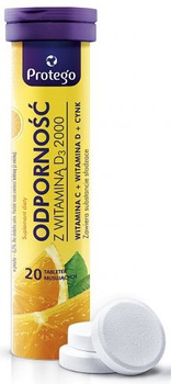 Protego Odporność z witaminą D3 2000 20 tabletek musujących