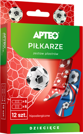Apteo Piłkarze plastry dla dzieci, 12 sztuk