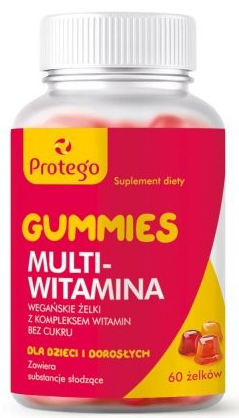 Protego Gummies Multiwitamina wegańska dla dzieci i dorosłych 60 żelków
