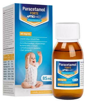Paracetamol FORTE APTEO MED, 40 mg/mL, zawiesina doustna 85 ml