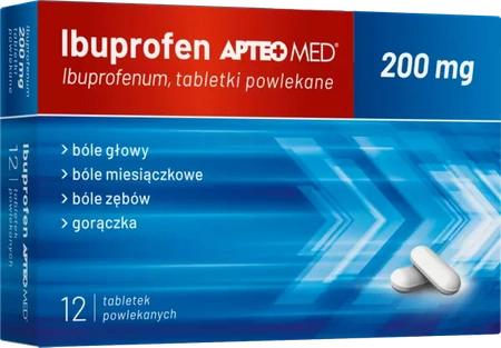 Ibuprofen APTEO MED, 200 mg, 12 tabletki powlekane