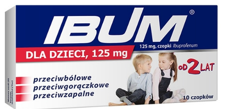 IBUM dla dzieci 125 mg, 10 czopków