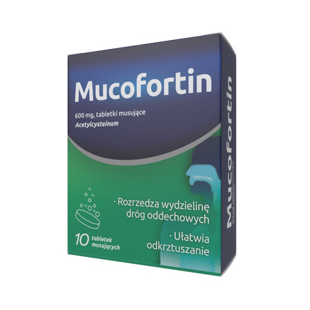 Mucofortin 600 mg tabletki musujące 10 tabletek