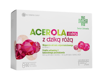ACEROLA extra z dziką różą 60 tabletek do ssania