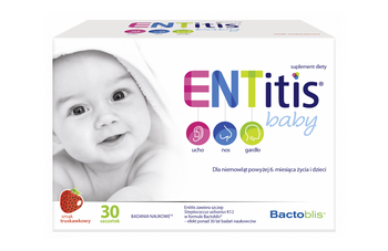 ENTitis baby smak truskawkowy 30 saszetek
