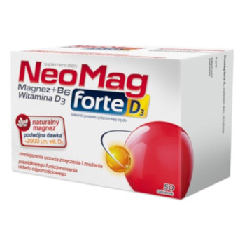 NeoMag forte D3 Magnez + B6 + Witamina D3 50 tabletek