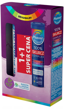 Plusssz zestaw Elektrolity Senior + Magnez Skurcz tabletki musujące