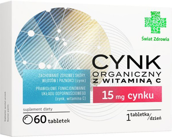CYNK ORGANICZNY Z WITAMINĄ C 60 TABLETEK