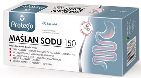 Protego Maślan Sodu 150 mg 60 kapsułek
