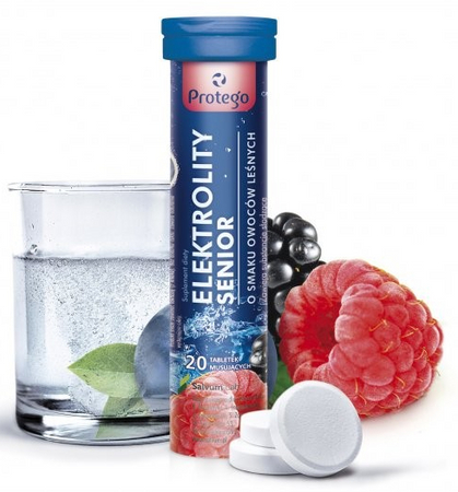Protego Elektrolity senior 20 tabletek musujących bez cukru