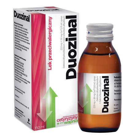 Duozinal, (2,5 mg + 58 mg Ca2+)/5 ml, syrop 150 ml