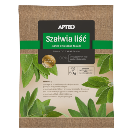 SZAŁWIA LIŚĆ ZIOŁA DO ZAPARZANIA 50 G