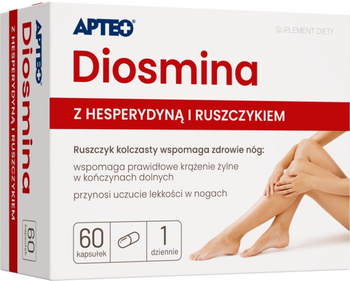 Diosmina z Hesperydyną i Ruszczykiem Apteo 60 kapsułek