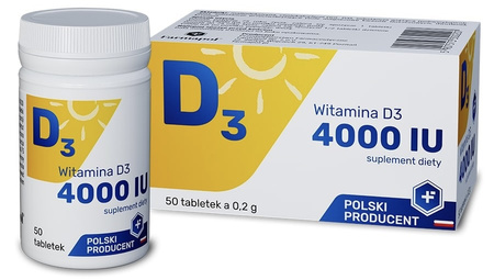 Witamina D3 4000 IU 50 tabletek Farmapol