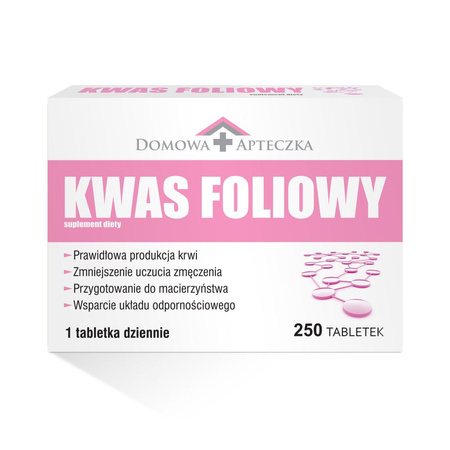 Kwas foliowy 250 tabletek 