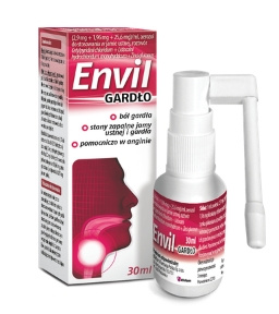 Envil gardło aerozol do stosowania w jamie ustnej