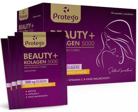 Protego Beauty + kolagen 5000 Mango/Ananas 30 saszetek