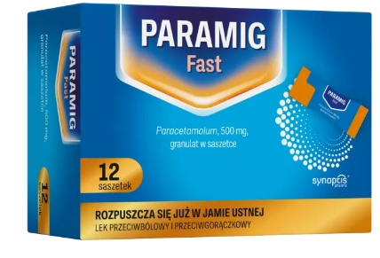 PARAMIG Fast, 500 mg, granulat w saszetce, 12 sztuk
