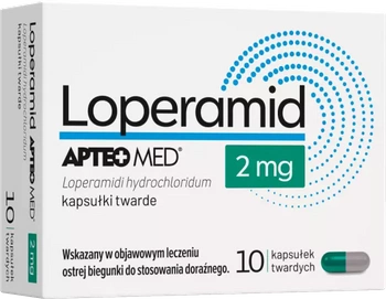 Loperamid APTEO MED, 2 mg, 10 kapsułek twardych