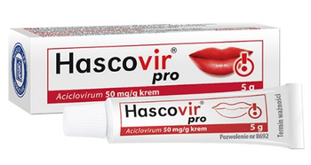 Hascovir pro krem 50 mg/g, 5 g