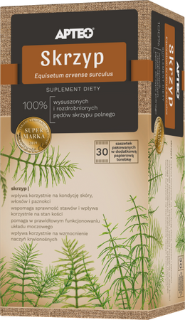 Skrzyp Apteo 30 saszetek 100% wysuszone pędy skrzypu polnego
