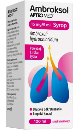 Ambroksol APTEO MED, 15 mg/5 ml syrop 100 ml