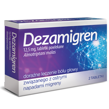 Dezamigren, 12,5 mg, tabletki powlekane 2 szt