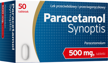 Paracetamol Synoptis, 500 mg, 50 tabletek