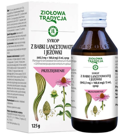 SYROP Z BABKI LANCETOWATEJ I JEŻÓWKI ZIOŁOWA TRADYCJA,  (642,5 mg + 160,6 mg)/5 ml, syrop 