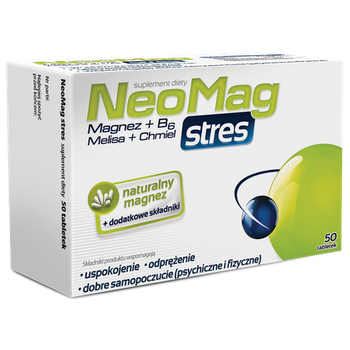 NeoMag stres Magnez + B6 + Melisa + Chmiel 50 tabletek