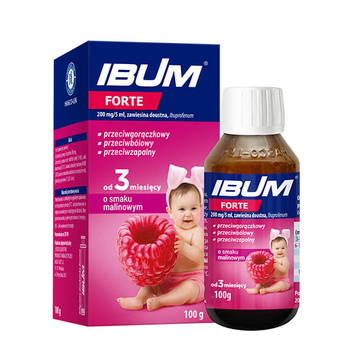 IBUM FORTE 200 mg/5 ml 100 g zawiesina doustna malina