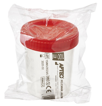 Pojemnik jałowy na mocz 100 ml Apteo 1 sztuka