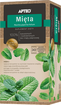 Mięta APTEO 30 saszetek 100% liść mięty pieprzowej