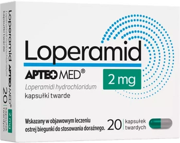 Loperamid APTEO MED, 2 mg, 20 kapsułek twardych