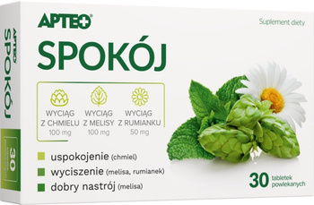 Spokój Apteo 30 tabletek chmiel melisa rumianek