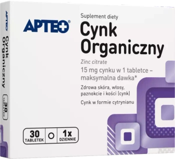 Cynk Organiczny cytrynian 15 mg 30 tabletek