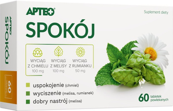 Spokój Apteo 60 tabletek chmiel melisa rumianek