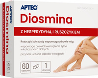 Diosmina z Hesperydyną i Ruszczykiem Apteo 60 kapsułek